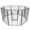 40" Dog Pet Playpen Heavy Duty Metal Exercise Fence Hammigrid 8 Panel Silver