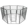 40" Dog Pet Playpen Heavy Duty Metal Exercise Fence Hammigrid 8 Panel Silver