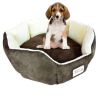 Round Oval Mocha Beige Pet Bed For Small Dogs Or Cats