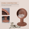 Modern Cat Bed Fancy Design Espresso Color Wicker Lounge