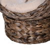 Simple Yet Practical Natural Braided Banana Leaf Elevated Cat Bed Basket With Cushion